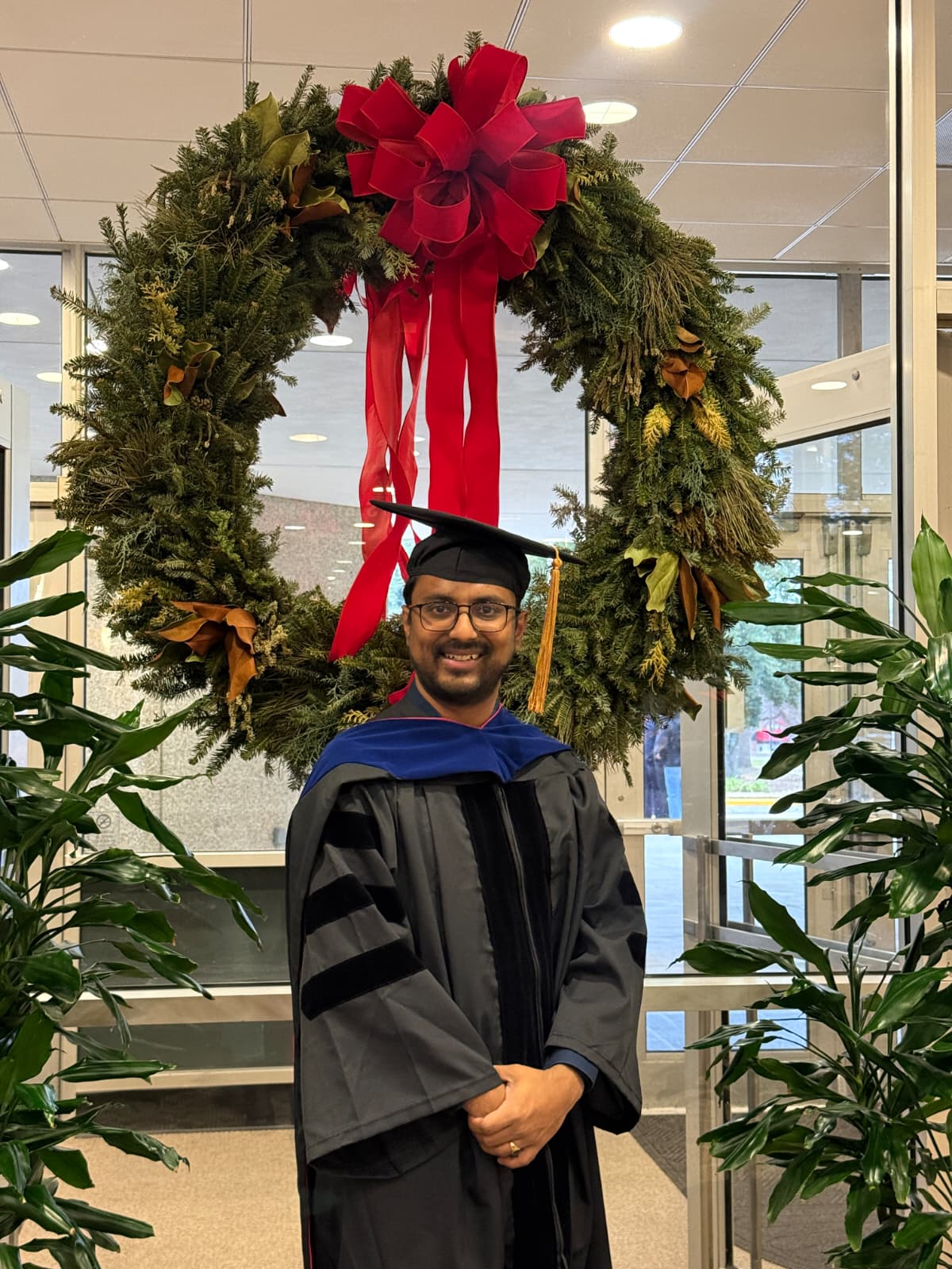 Smitom Borah at NC State graduation ceremony